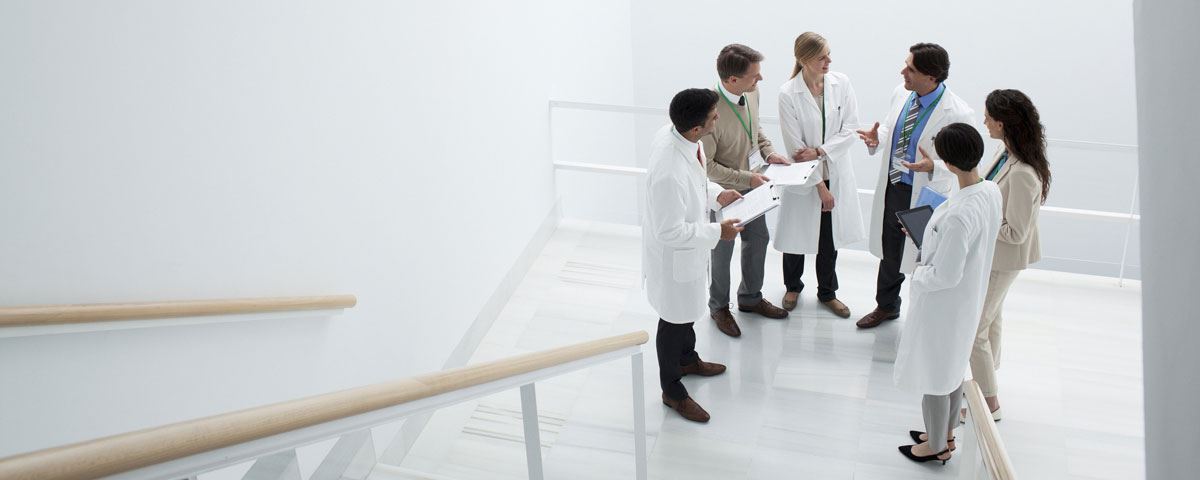 Cancer team discussing a case